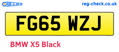 FG65WZJ are the vehicle registration plates.