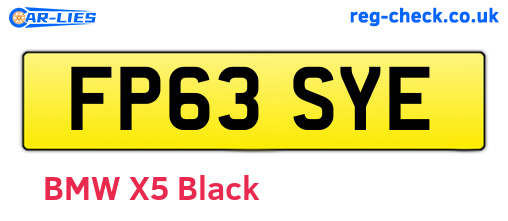 FP63SYE are the vehicle registration plates.