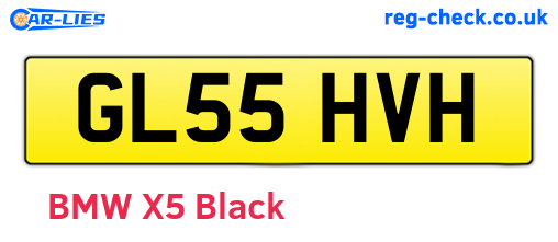GL55HVH are the vehicle registration plates.