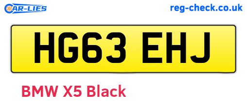 HG63EHJ are the vehicle registration plates.