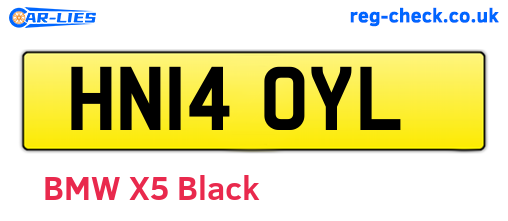 HN14OYL are the vehicle registration plates.