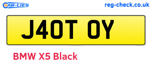 J40TOY are the vehicle registration plates.