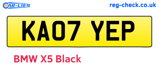 KA07YEP are the vehicle registration plates.