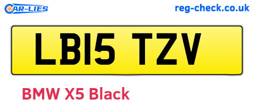 LB15TZV are the vehicle registration plates.