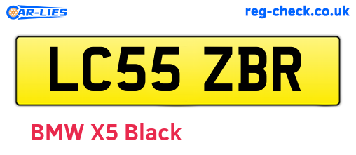 LC55ZBR are the vehicle registration plates.