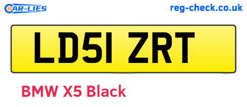 LD51ZRT are the vehicle registration plates.
