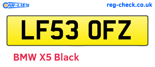 LF53OFZ are the vehicle registration plates.