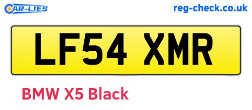 LF54XMR are the vehicle registration plates.
