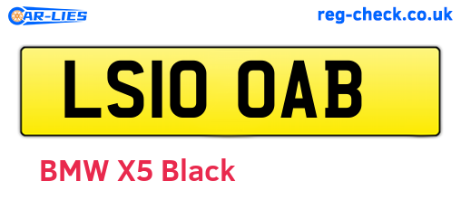 LS10OAB are the vehicle registration plates.