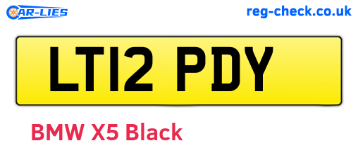 LT12PDY are the vehicle registration plates.