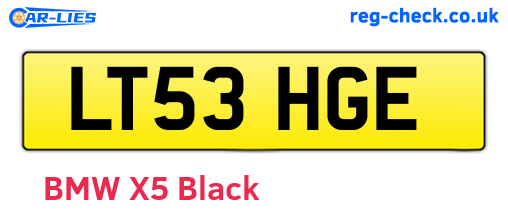 LT53HGE are the vehicle registration plates.