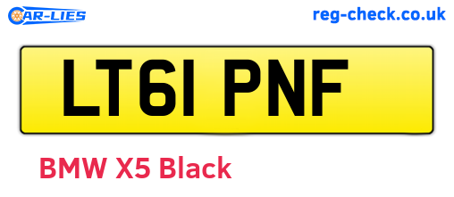 LT61PNF are the vehicle registration plates.