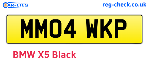 MM04WKP are the vehicle registration plates.