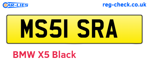 MS51SRA are the vehicle registration plates.