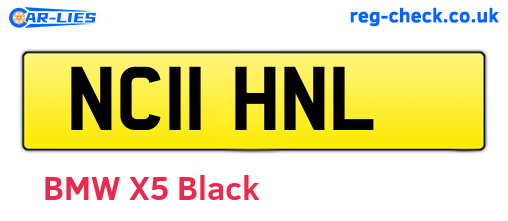 NC11HNL are the vehicle registration plates.