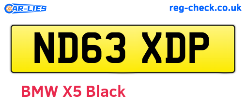 ND63XDP are the vehicle registration plates.