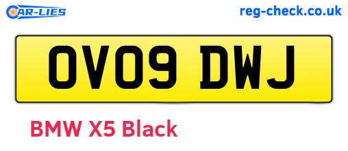 OV09DWJ are the vehicle registration plates.