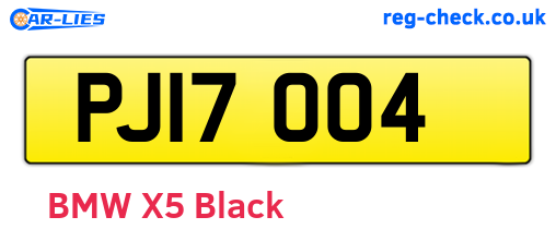 PJI7004 are the vehicle registration plates.