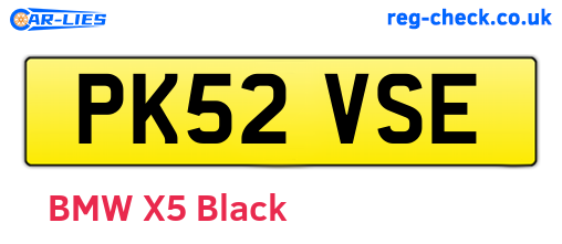 PK52VSE are the vehicle registration plates.