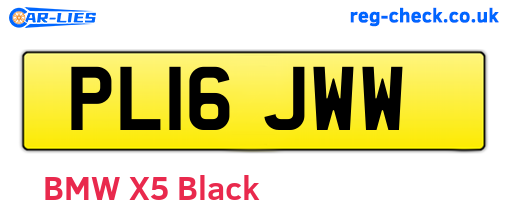 PL16JWW are the vehicle registration plates.