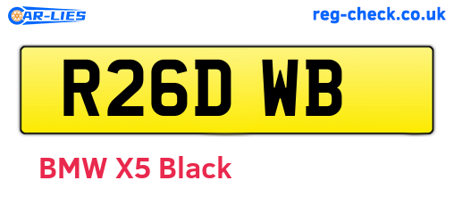 R26DWB are the vehicle registration plates.