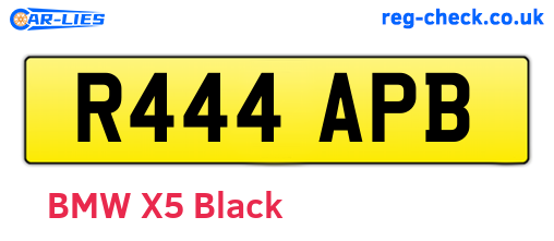 R444APB are the vehicle registration plates.