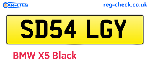 SD54LGY are the vehicle registration plates.