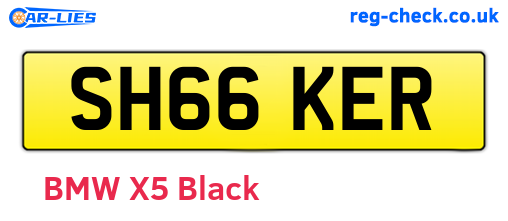 SH66KER are the vehicle registration plates.