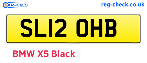 SL12OHB are the vehicle registration plates.