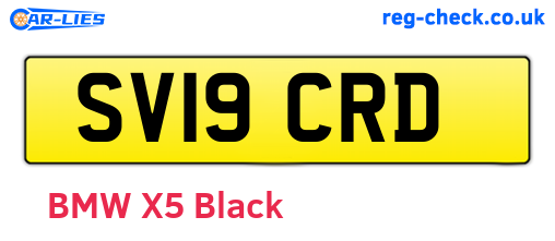 SV19CRD are the vehicle registration plates.
