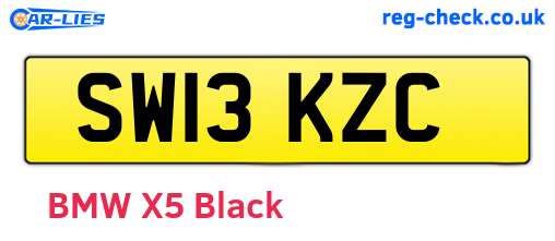 SW13KZC are the vehicle registration plates.