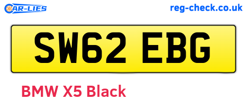 SW62EBG are the vehicle registration plates.