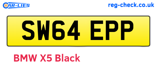 SW64EPP are the vehicle registration plates.