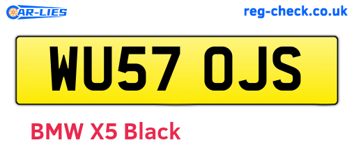 WU57OJS are the vehicle registration plates.