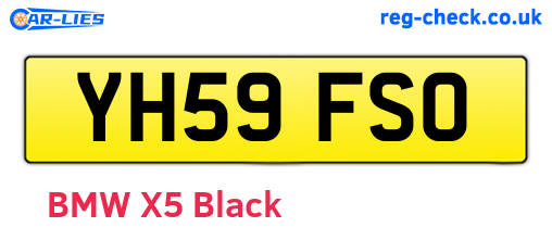 YH59FSO are the vehicle registration plates.