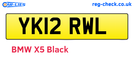 YK12RWL are the vehicle registration plates.