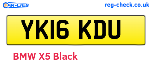 YK16KDU are the vehicle registration plates.