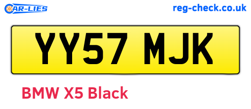 YY57MJK are the vehicle registration plates.