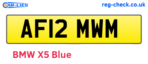 AF12MWM are the vehicle registration plates.