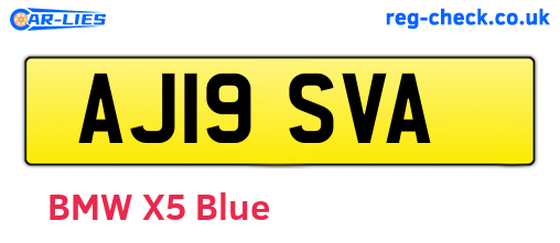 AJ19SVA are the vehicle registration plates.