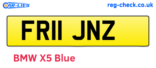FR11JNZ are the vehicle registration plates.
