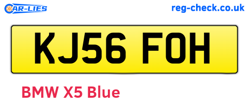 KJ56FOH are the vehicle registration plates.