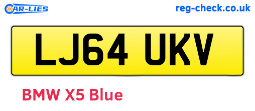 LJ64UKV are the vehicle registration plates.
