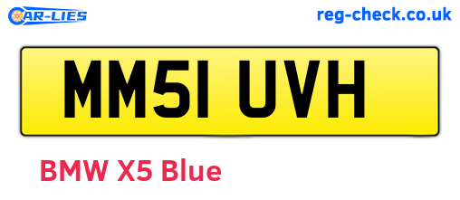 MM51UVH are the vehicle registration plates.