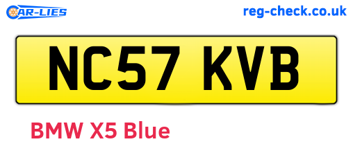 NC57KVB are the vehicle registration plates.