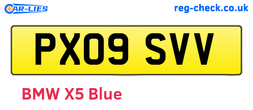 PX09SVV are the vehicle registration plates.