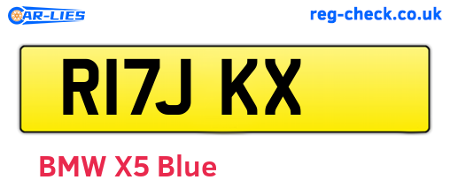 R17JKX are the vehicle registration plates.