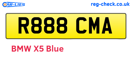 R888CMA are the vehicle registration plates.