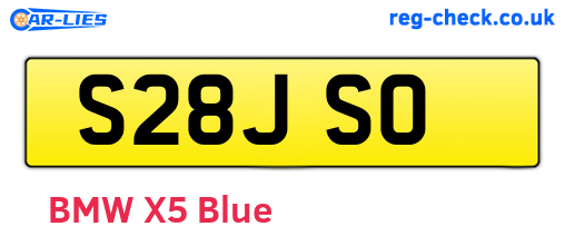 S28JSO are the vehicle registration plates.