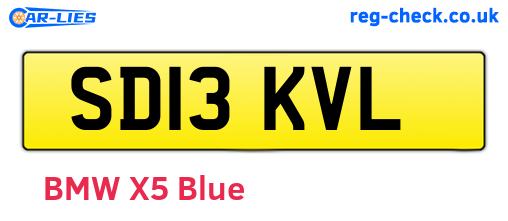 SD13KVL are the vehicle registration plates.